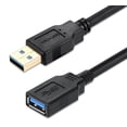 thumbnail image 1 of XBOHJOE USB 3.0 Extension Cable 10FT - High-Speed USB A Male to Female Cord, Ideal for Gaming, Office Use More (Black), 1 of 6