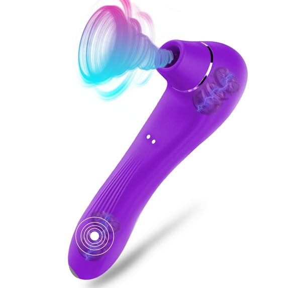 XBONP 2 in 1 G Spot Vibrator Sex Toys with 10 Sucking & 10 Vibrator Modes Couples Toys for Adults Purple