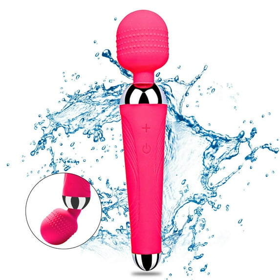 XBONP Personal Massager Wand Massager with 20 Vibrating Patterns Body Massager for Back Neck Shoulder Sports Recovery, Red