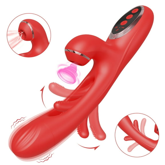 XBONP Rabbit Vibrator Dildo for Women, G Spot Vibrator Clitoral Stimulator with 10 Sucking & Tapping & Vibration Modes, Vibrating Finger Massager for Couple, Female, Sex Toys