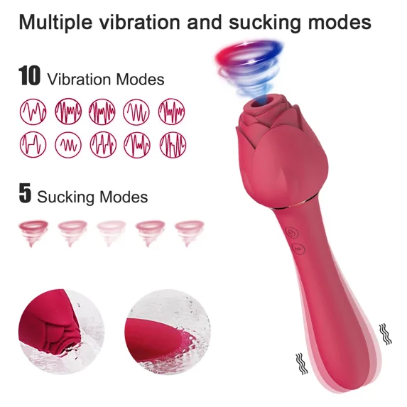 XBONP Rose Sex Toys for Women, Vibrator Clitoral Stimulator Adult Sex Toy for Women and Couple