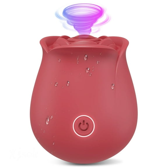 XBONP Rose Toys for Women, Sucking Vibrator with 10 Modes, Rechargeable Sucking Toys for Women Red
