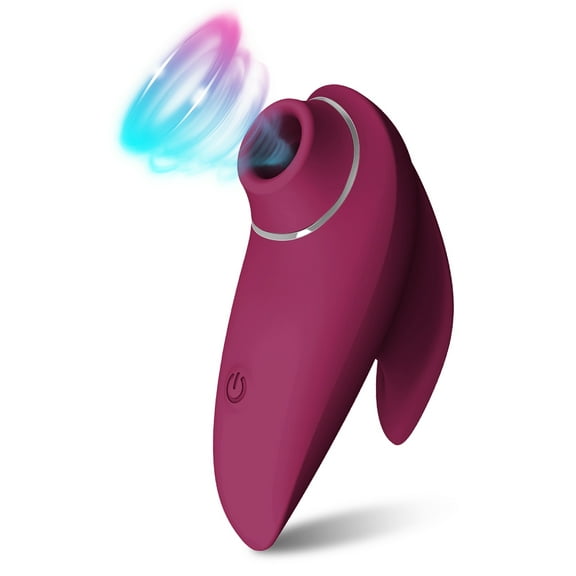 XBONP Sucking Vibrator Sex Toy for Women Vibrating Rose Toys Suction Vibrator, Wine Red