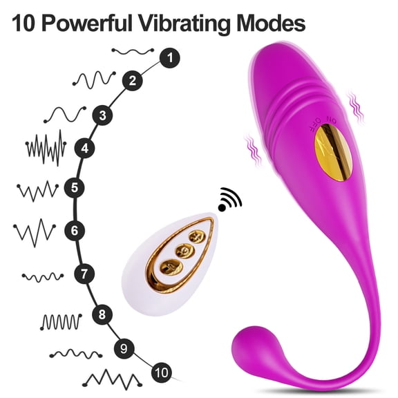 XBONP Wearable G-Spot Vibrator, Panties Vaginal Vibrating Egg for G-spot Clitoral Stimulation Adult Sex Toys for Women, Purple