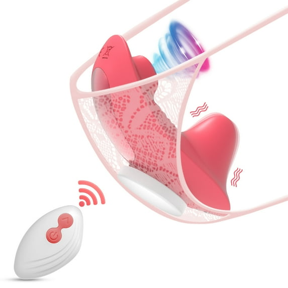 XBONP Wearable Panty Vibrator, Remote Control Clitoral Sucking Vibrator with Magnetic Clip, 10 Vibration and 4 Sucking Vibrating Modes Adult Sex Toys for Women, Red