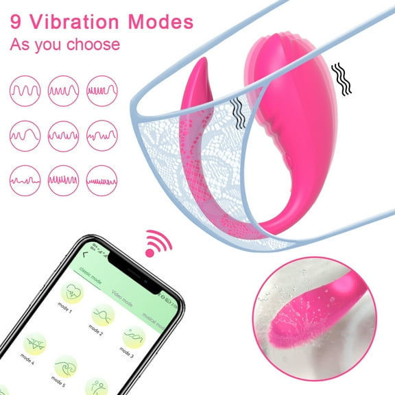 XBONP Wearable Vibrating Panties Adult Sex Toys for Women, G-Spot Clit Vibrator Stimulator with App Remote Control,Red