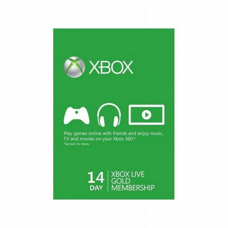 Xbox live gold 14 day best sale code