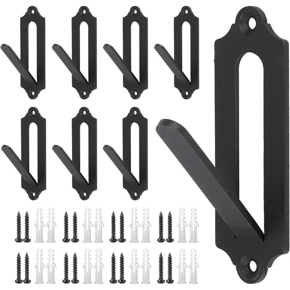 XBQUSVI European Mount Skull Hanger, Carbon Steel, Rustproof, 4.1 x 1.4 inch, 8 pack
