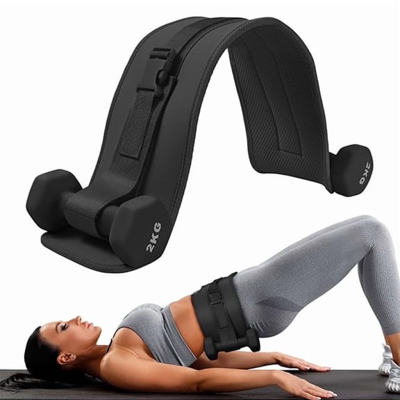 XBQUSVI Hip Thrust Belt Adjustable Slip-Resistant Padding for Dumbbells Kettlebells Plates Up to 400 LBS