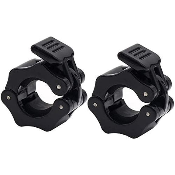 XBQUSVI Barbell Collars Clamps 2 Pack, Quick Release Locking Barbell Clips for 1 Inch Standard Weight Bars, Non-Slip Exercise Collars for Weightlifting Fitness Training
