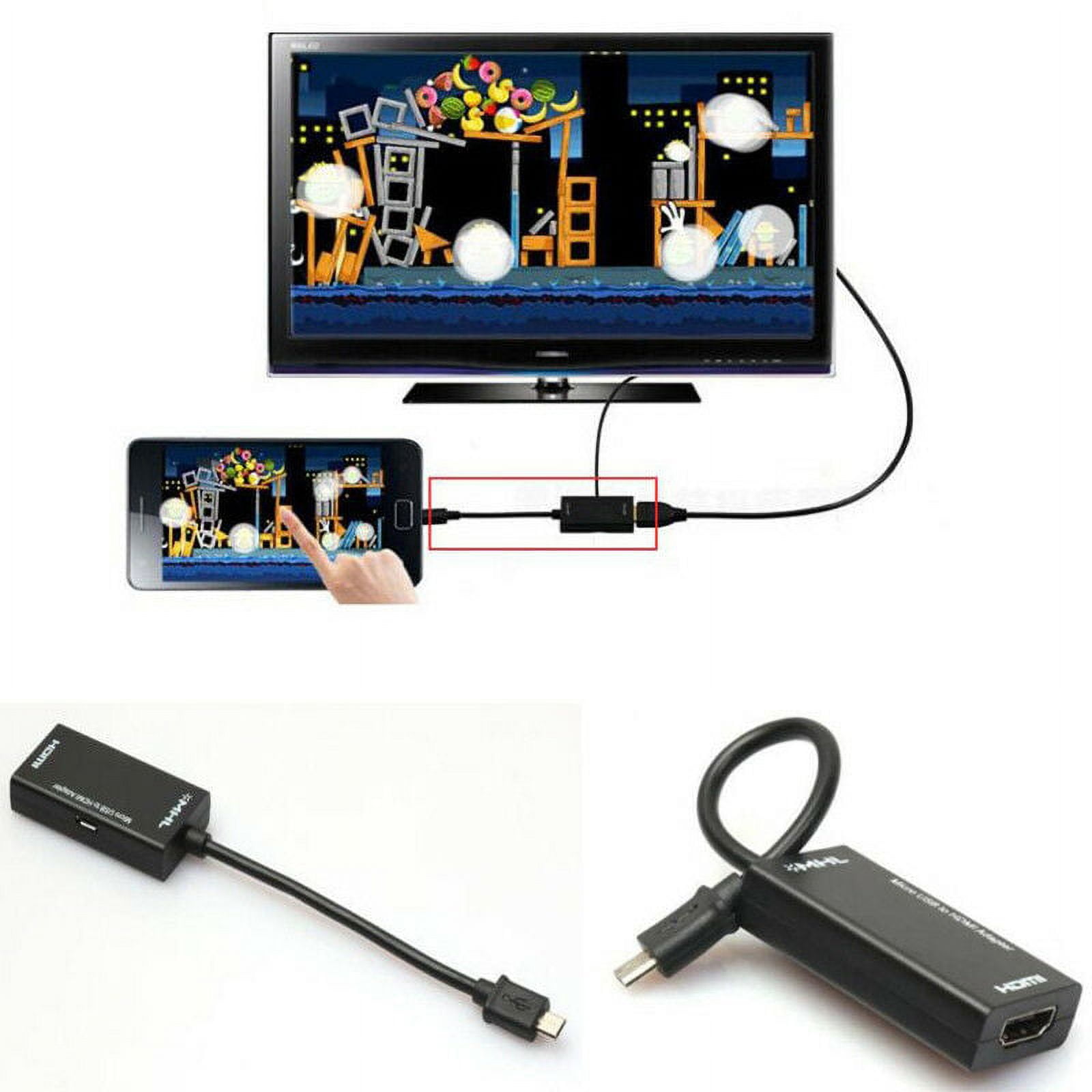 XBTCLXEBCO MHL to HDMI 1080P TV Adapter, Mini Micro USB 2.0 Transfer Tool for Samsung Galaxy
