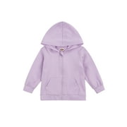 XBTCLXEBCO Toddler Baby Girls Fleece Full Zip Hoodies Coat