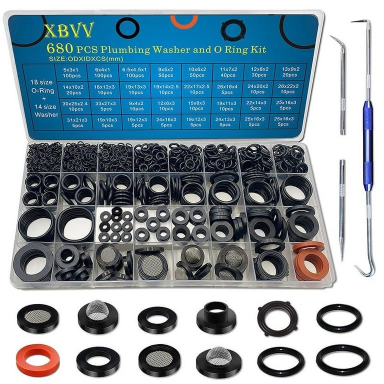 200-1200pcs O Ring Set Rubber Washer Silicone Rings Kit High