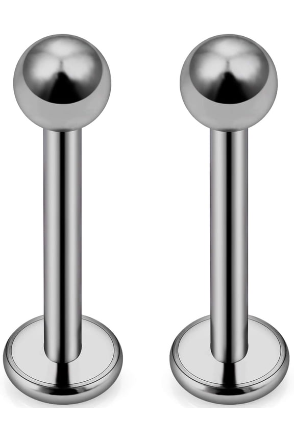 2-8Pcs 16G G23 Titanium Labret Monroe Lip Tragus Cartilage Earring Ring Stud Piercing Jewelry 6Mm 8Mm 10Mm 12Mm[bh2009]