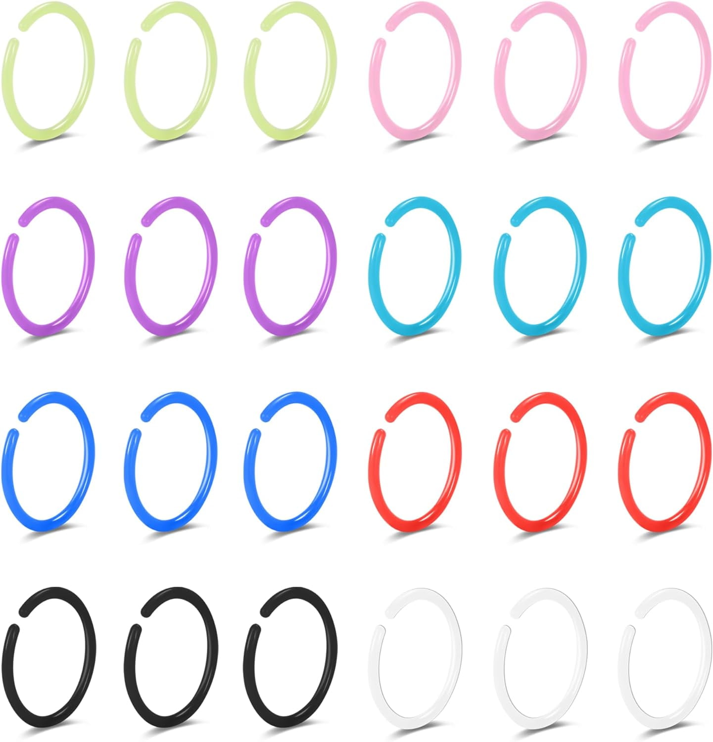 Bioflex Acrylic Nose Piercing Retainers 20 Gauge Discreet Piercing ...
