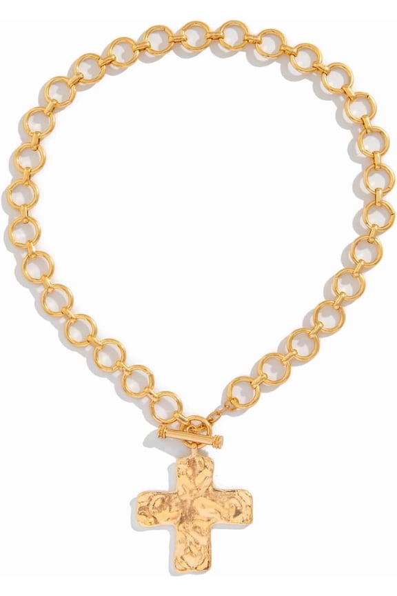 Cross Necklace Cross Necklace For Women Vintage Style Chunky Gold Necklace Cross Pendant Necklace Gold Chunky Chain Necklace[o3212]