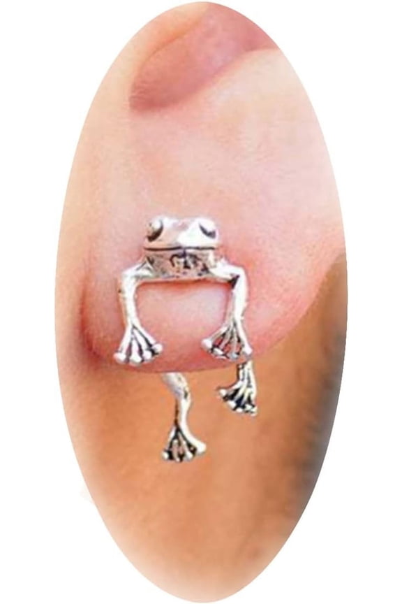Frog Earrings For Women Easter Basket Stuffers Vintage Frogs Shaped Stud Earrings Funny Cute 3D Animal Earrings Jewelry Gifts[2003]