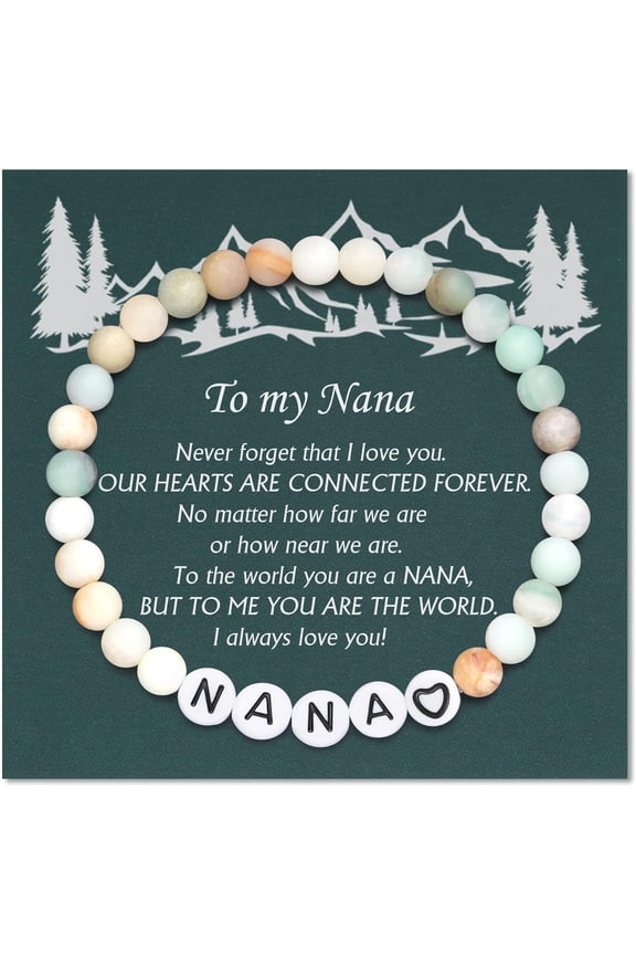 Nana/Mimi/Grandma/Papa/Dad/Mom/Daughter/Aunt/Sister Gifts,Natural Stone Bracelet Christmas Birthday Valentines Mother'S Day Gifts For Women Girls Men4028
