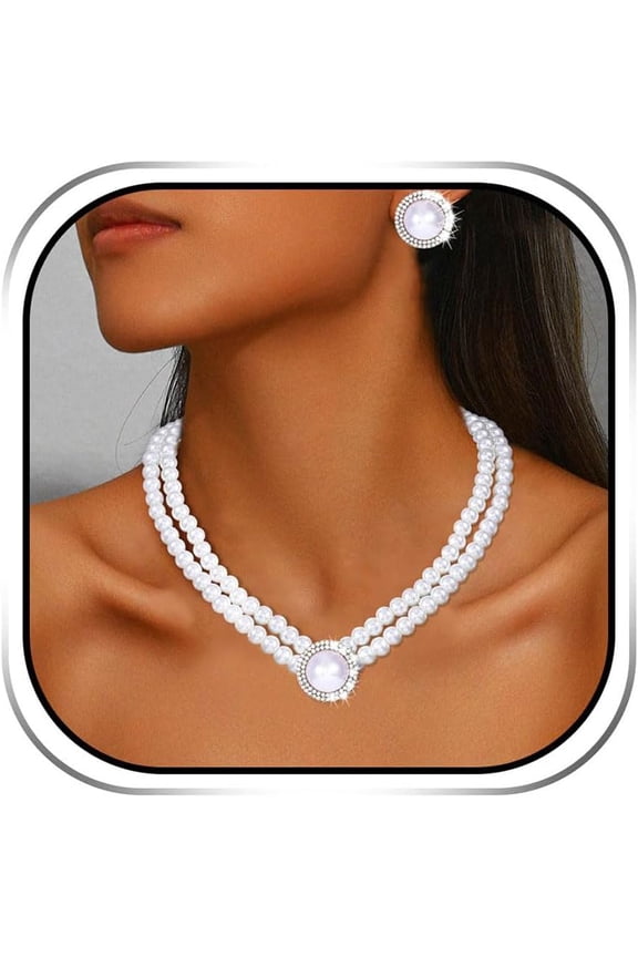 Wedding Pearl Jewelry Set Bridal Jewelry Rhinestone Prom Birthday Necklace Jewelry Accessories For Women[xl7136]