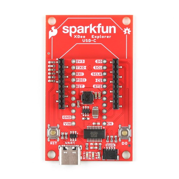 XBee Explorer USB-C Wireless Development Board for Sensor Networks and Real-Time Data Systems