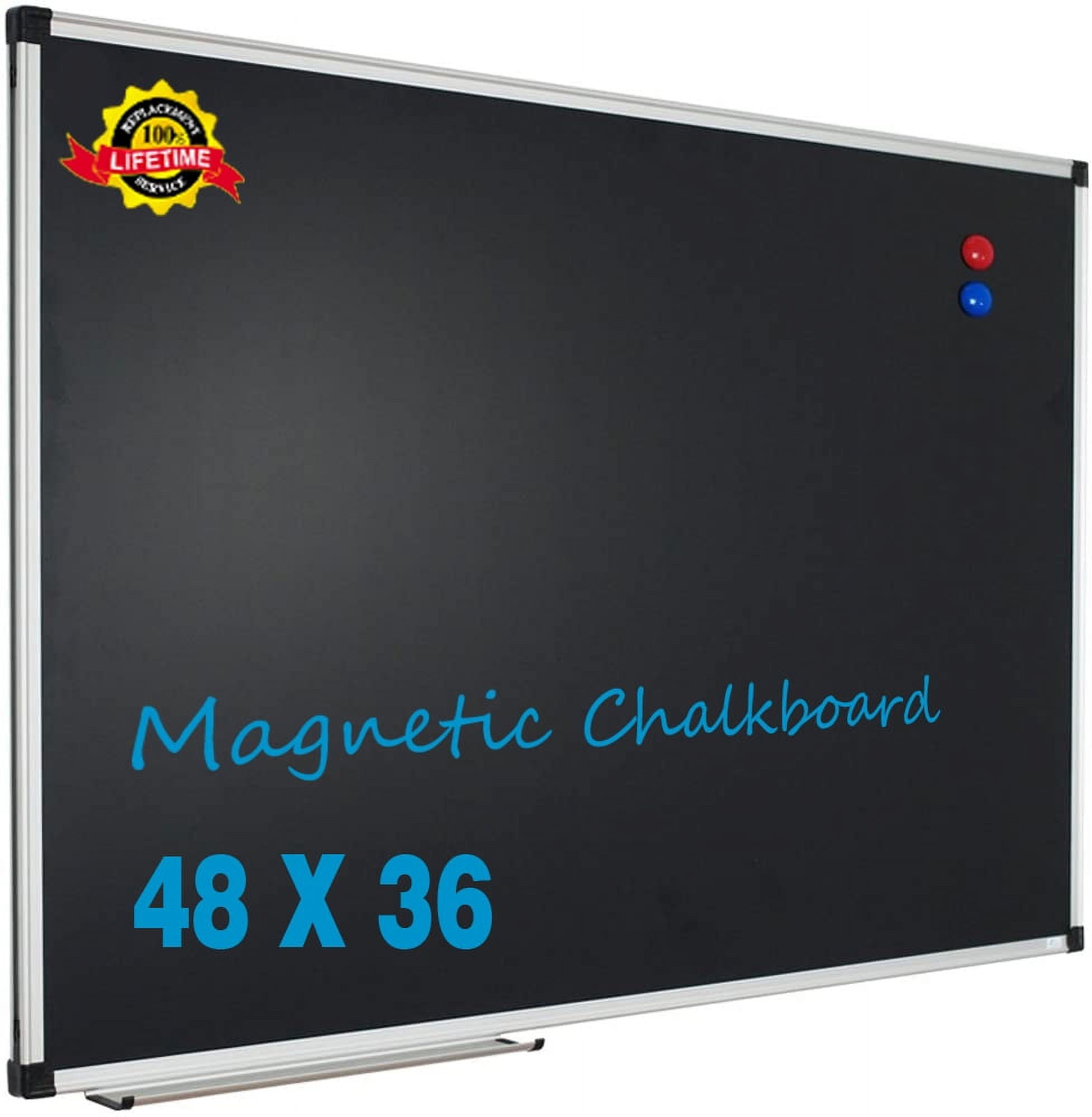 Euwbssr Magnetic Dry Erase Menu Board for Fridge Includes 5 Liquid Chalk Markers Weekly Meal Planner Blackboard Grocery List and Notepad for Kitchen