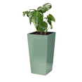 thumbnail image 1 of XBrand 22.4" H Turquoise Plastic Self Watering Indoor Outdoor Square Planter Pot, Tall Decorative Gardening Pot, Home Décor Accent, 1 of 9