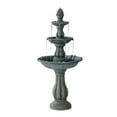 thumbnail image 1 of XBrand 3-Tier Water Fountain w/Pump & Pineapple Top, 51 Inch Tall, Grey, Large Outdoor Freestanding Waterfall Décor for Porch, Lawn and Garden, 1 of 12