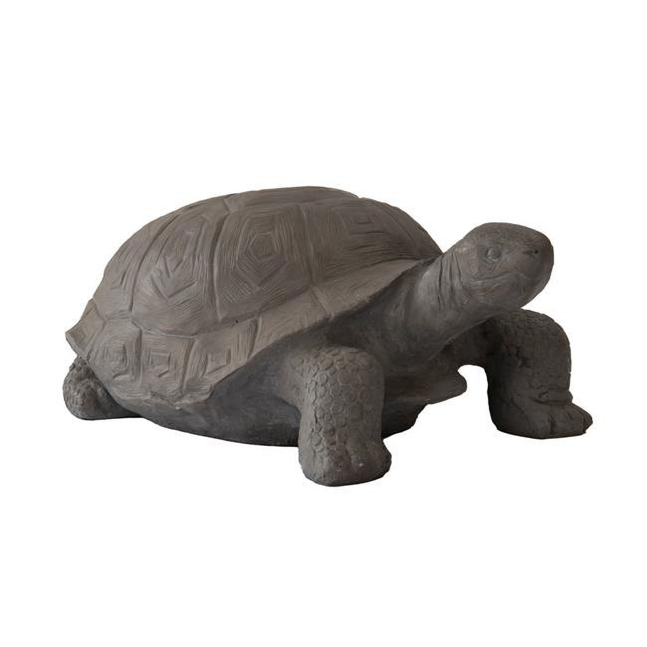 30.3" Light Grey Polystone Turtle Garden Statue