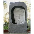 thumbnail image 1 of XBrand Self Standing Buddha Face Water Fountain, Indoor and Outdoor Relaxing Zen Decor, 23 Inch Tall, Grey and White, 1 of 10