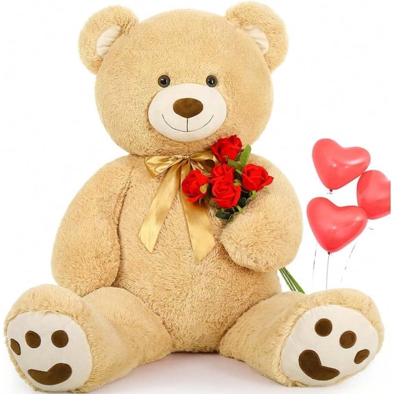 XC  120 Cm Giant Teddies, Cute Teddy Bear, Large XXL, Soft Cuddly Toy, XXL, Gift For Girls, Girlfriend, Women, Mother, Children