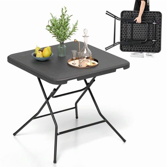 XC  31.5" Square Folding Table Indoor Outdoor Foldable Plastic Table