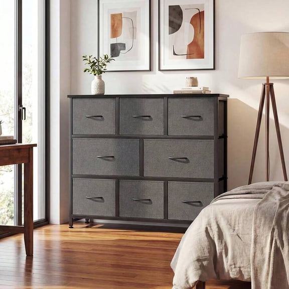 XC 8 Drawer Fabric Chest,Dresser For Bedroom, Wide Storage Tower For Closet, Living Room, Hallway
