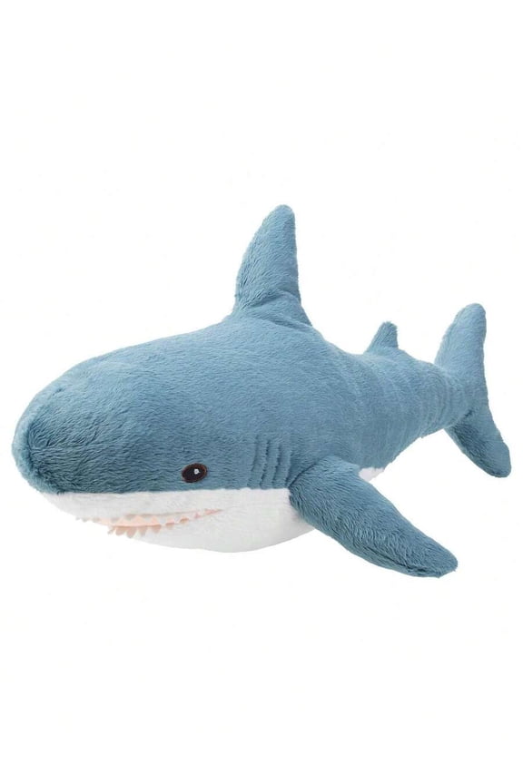 XC  BLHAJ Soft Plush Shark - Ideal For Kids' Bedroom Decor, Soothing Bedtime Companion, Adorable 55cm Design, Blue For A Comfortable Embrace.