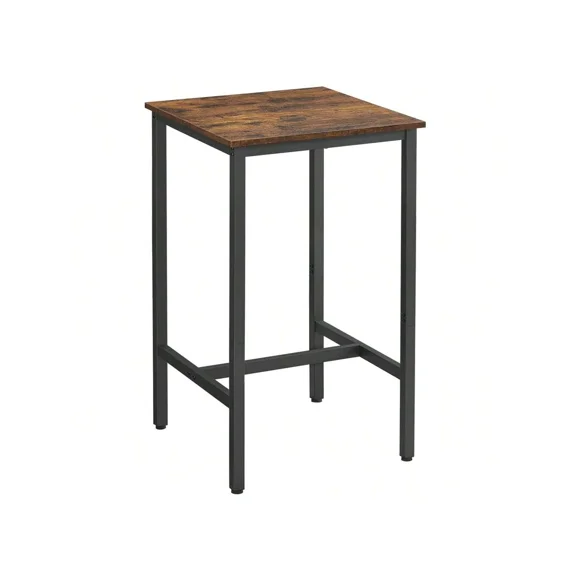 XC  Bar Table, Small Kitchen Dining High Top Pub Cocktail Table For Living Room Party, Sturdy Metal Frame, 23.6 X 23.6 X 41.7 Inches For Narrow Spaces, Easy To Assemble