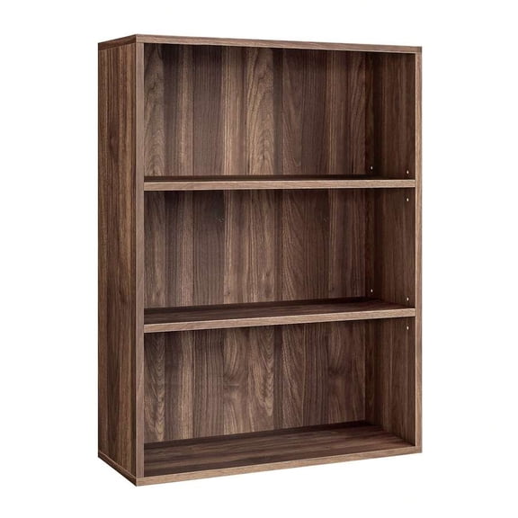 XC Bookshelf, 3-Tier Open Bookcase With Adjustable Storage Shelves, Floor Standing Unit, 9.4"D X 23.6"W X 31.8"H