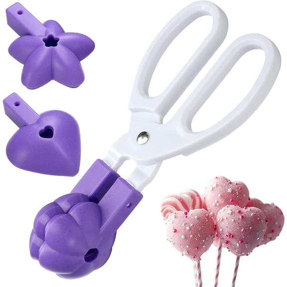 XC  Cake Pop Mold Set 3 in 1 Heart, Flower, Star Silicone Molds Kit Set with Detachable Anti-slip Handles for Lollipop, Candies, Chocolates
