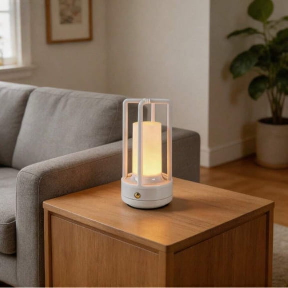 XC  Cordless LED Table Lamp, Rechargeable Portable Night Light Battery Operated Wireless Desk Lamp For Home Bedroom Bar Patio Camping