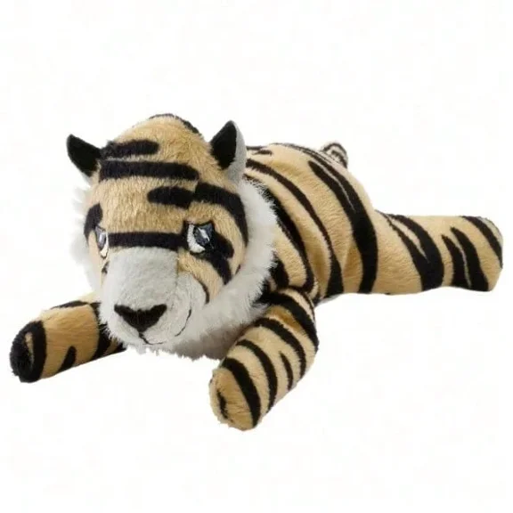 XC Cute Tiger Plush Toy, 13cm, Soft And Adorable, Stimulating Children's Imagination, Soft Companion Doll, Machine Washable Polyester, Light Yellow-Brown