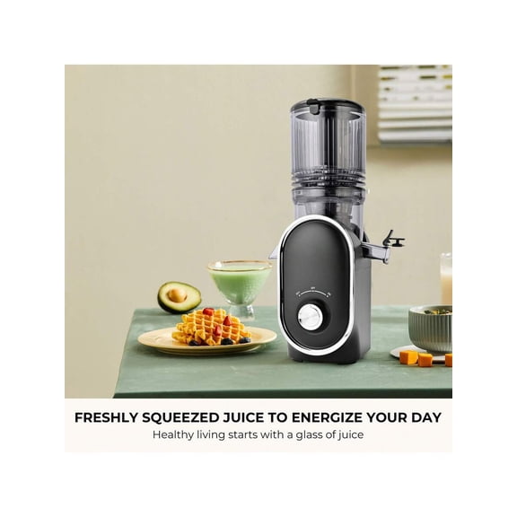 XC Licuadoras De Cocina Blenders For Kitchen Fresh Pressed Cold Press Juicer, 5.1-Inch Wide Feed Chute Juicer, High Juice Yield, No Water Required No Residue 2-Port Split Juice Extractor,