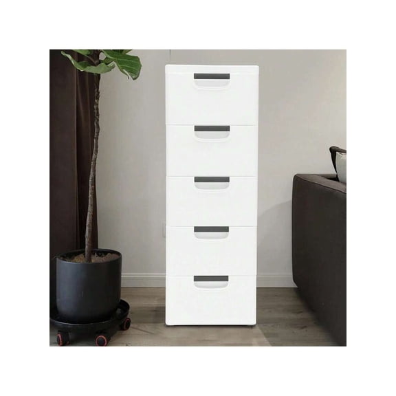 XC  Wardrobe Plastic Drawer Dresser Storage Organizer Unit For Bedroom Free Standing
