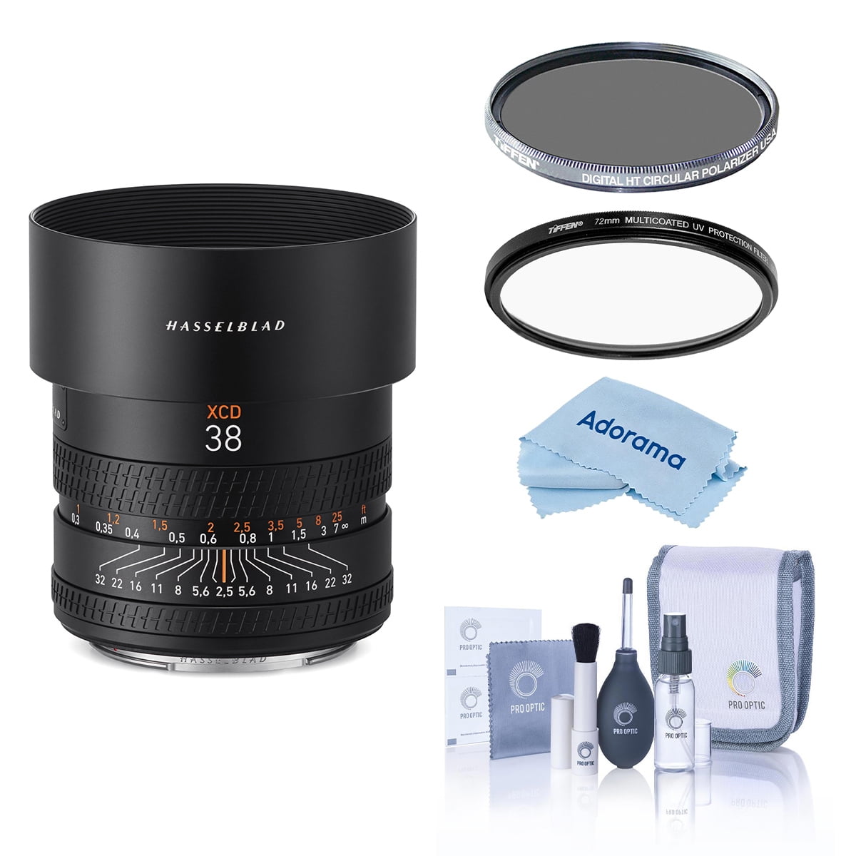 Hasselblad XCD 38mm f/2.5-32 Lens, Bundle with Tiffen 72mm UV and