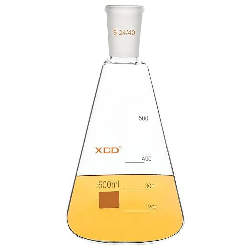 XCD Erlenmeyer Flask, Heavy Wall Borosilicate Glass Erlenmeyer Flask