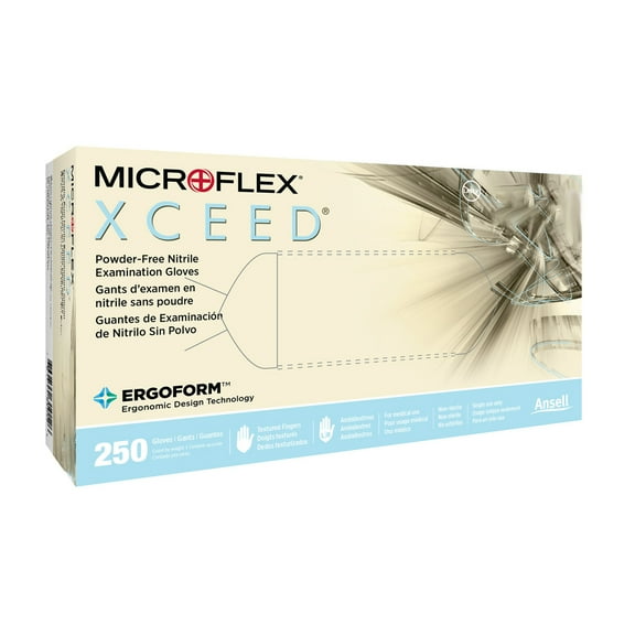XCEED Disposable Nitrile Exam Glove Standard Cuff Length LARGE XC-310-L 250 per Box