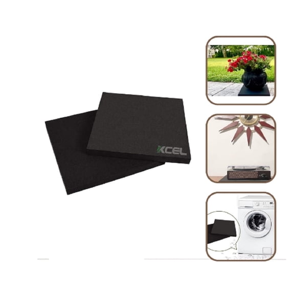 XCEL 2 Pack Lightweight And Versatile Foam Rubber Pad Anti Vibration Acoustic Pads 12 X 12 X 1