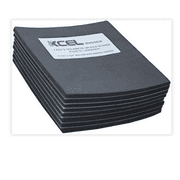 Xcel Equipment Pads 6" x 6" x 1/4", Gray Foam Rubber Furniture Grippers, Pads & Sliders 8 Pack