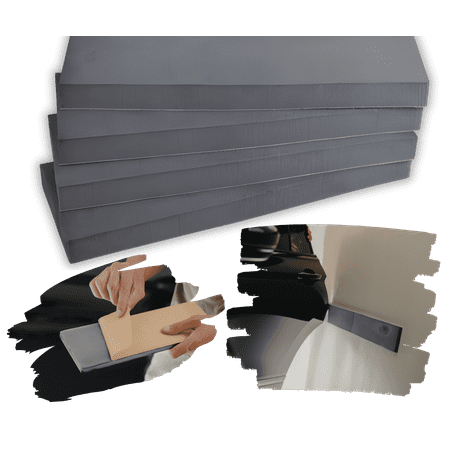 XCEL Foam Rubber Protector Panels - Highly Versatile Thick Rubber Sheets - Ideal for Wall Protection, Car Door Padding, Anti Vibration & Insulation DIY Projects (4 Pack - 12" x 4" x 1/2" - Gray)