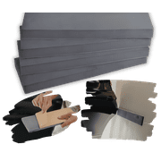 XCEL Foam Rubber Protector Panels - Highly Versatile Thick Rubber Sheets - Ideal for Wall Protection, Car Door Padding, Anti Vibration & Insulation DIY Projects (4 Pack - 12 x 4 x 1/2 - Gray)