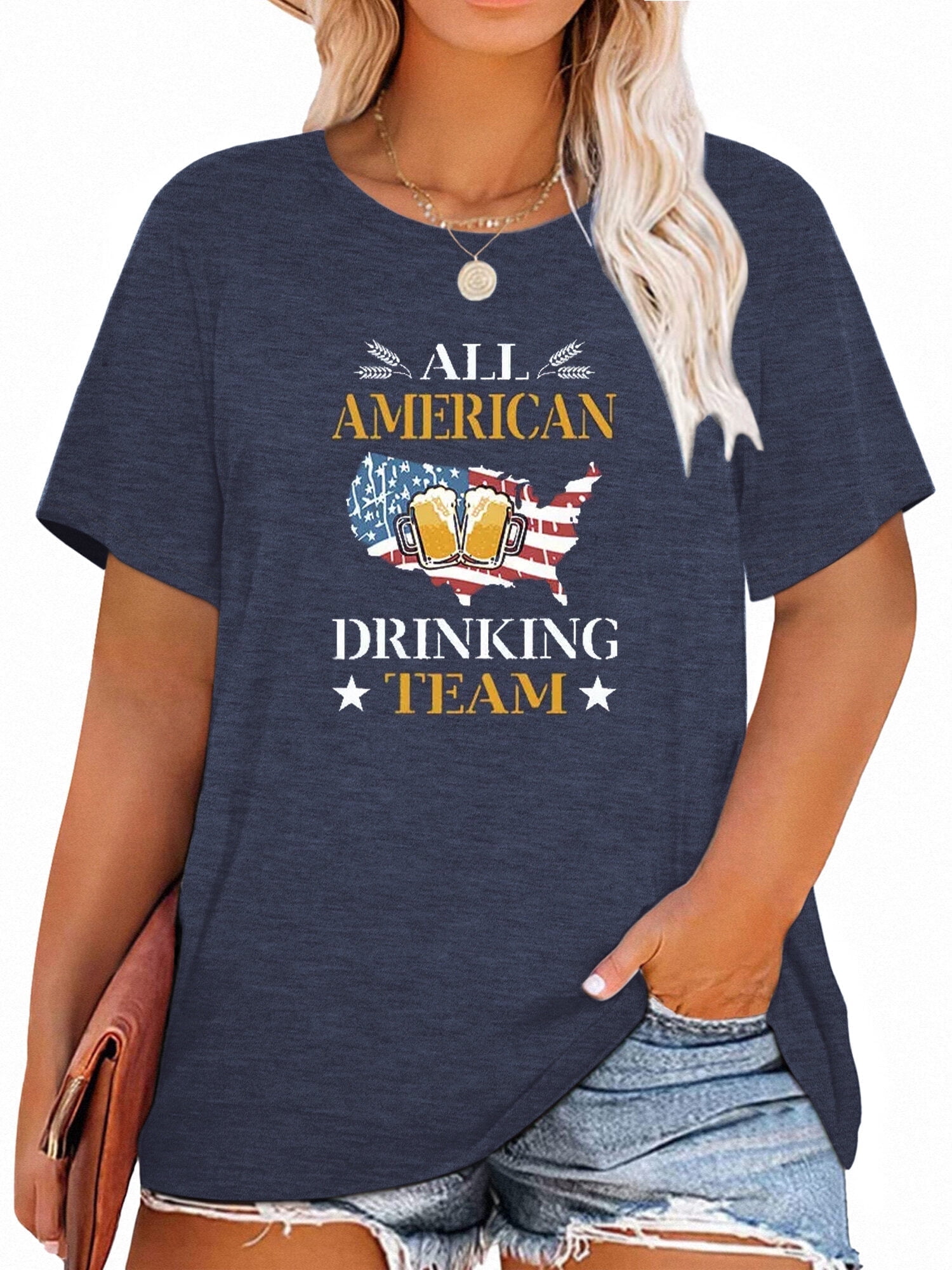 Personalized Face T-Shirt - Custom Photo 4th Of July USA Flag Shirt, Unisex Short Sleeve