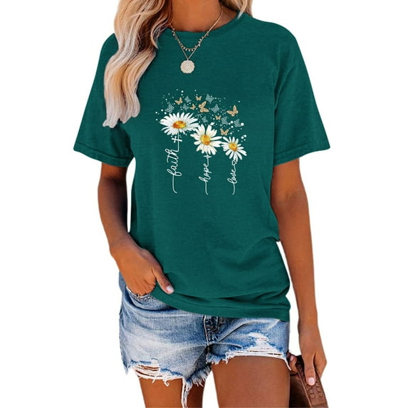 Anbech Be Kind Women Shirt Dandelion Flower Graphic Tshirt Inspirational Summer Top Short Sleeve Letter Print Shirt