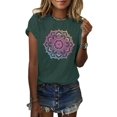 thumbnail image 1 of Anbech Be Kind Women Shirt Flower Graphic Tshirt Inspirational Summer Top Short Sleeve Letter Print Shirt, 1 of 2